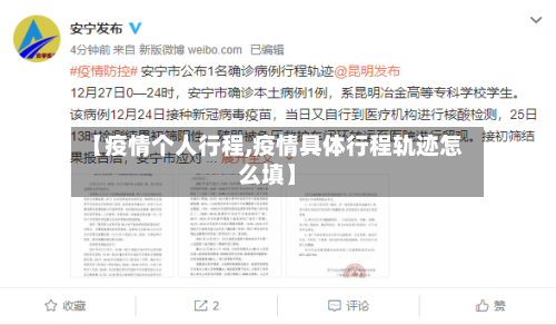 【疫情个人行程,疫情具体行程轨迹怎么填】-第2张图片