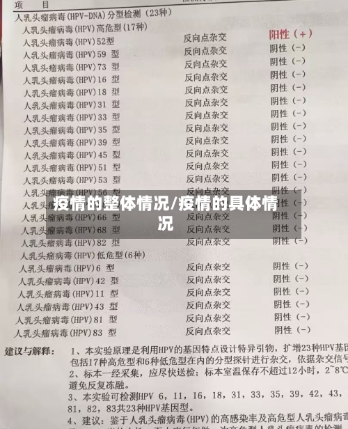 疫情的整体情况/疫情的具体情况