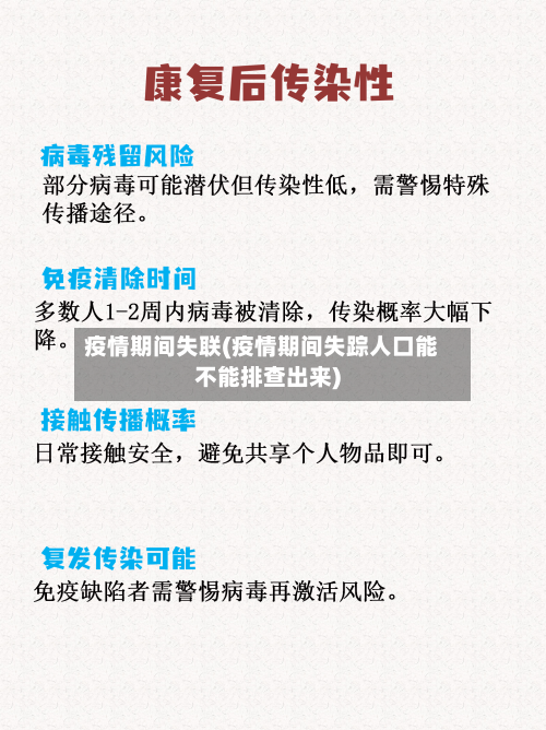 疫情期间失联(疫情期间失踪人口能不能排查出来)-第3张图片