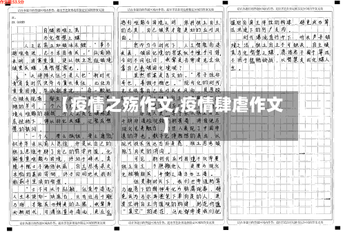 【疫情之殇作文,疫情肆虐作文】