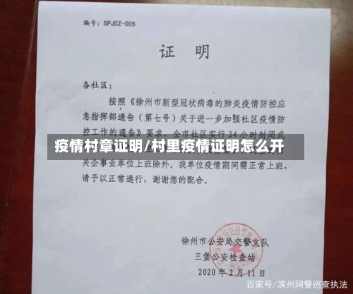 疫情村章证明/村里疫情证明怎么开-第2张图片