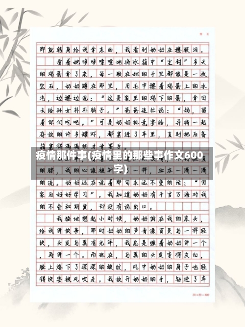 疫情那件事(疫情里的那些事作文600字)