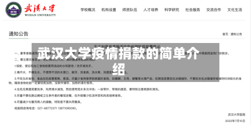 武汉大学疫情捐款的简单介绍-第2张图片