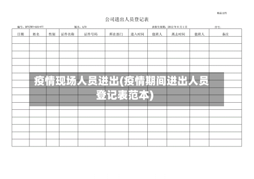 疫情现场人员进出(疫情期间进出人员登记表范本)