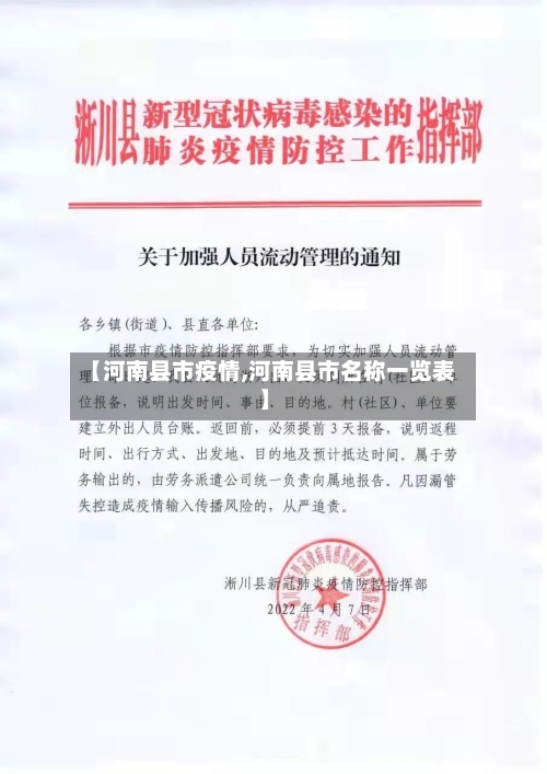 【河南县市疫情,河南县市名称一览表】
