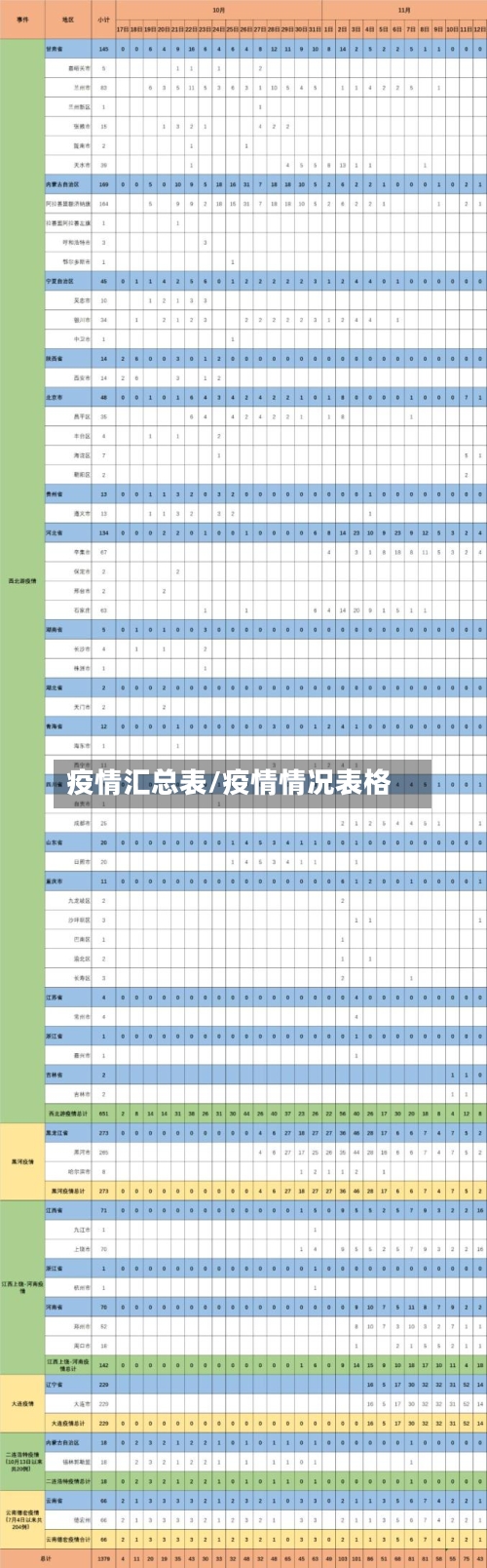 疫情汇总表/疫情情况表格-第3张图片