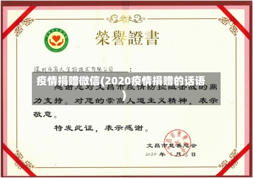 疫情捐赠微信(2020疫情捐赠的话语)