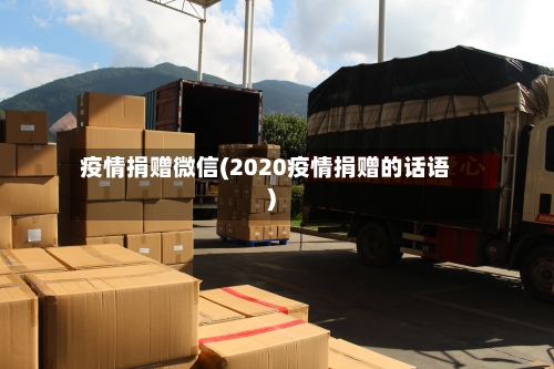 疫情捐赠微信(2020疫情捐赠的话语)-第2张图片