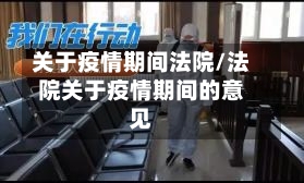 关于疫情期间法院/法院关于疫情期间的意见