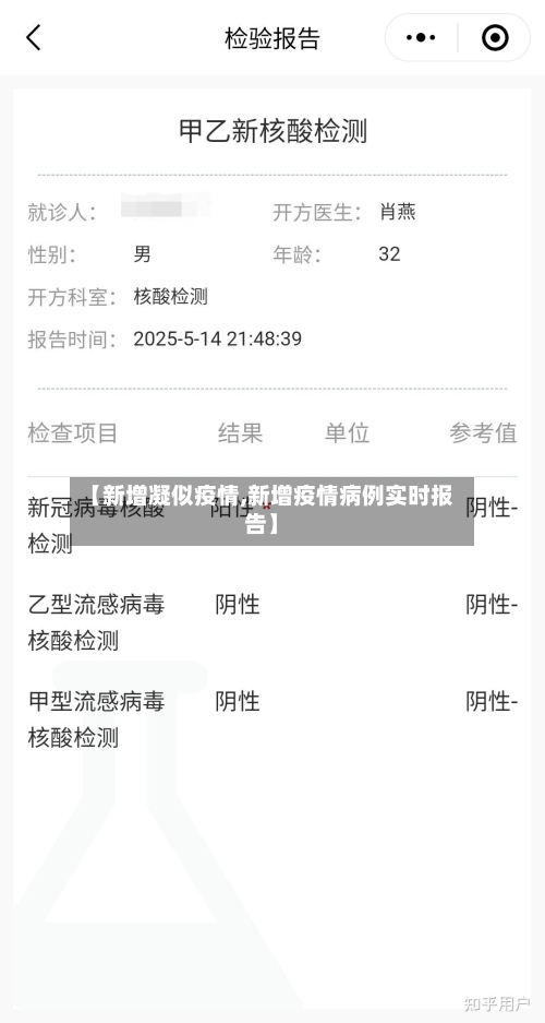 【新增凝似疫情,新增疫情病例实时报告】
