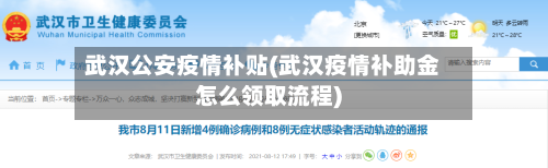 武汉公安疫情补贴(武汉疫情补助金怎么领取流程)-第2张图片