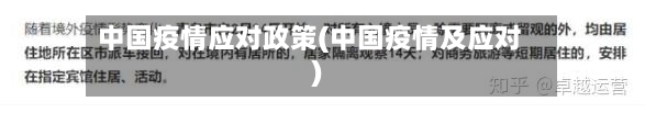 中国疫情应对政策(中国疫情及应对)