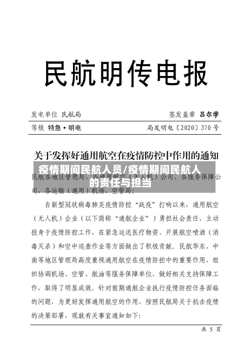 疫情期间民航人员/疫情期间民航人的责任与担当
