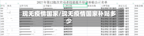 现无疫情国家/现无疫情国家补贴多少-第2张图片