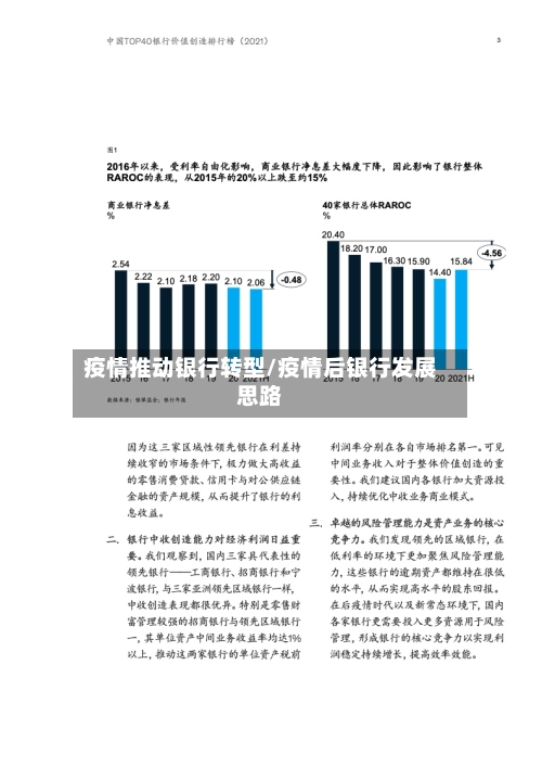 疫情推动银行转型/疫情后银行发展思路-第3张图片