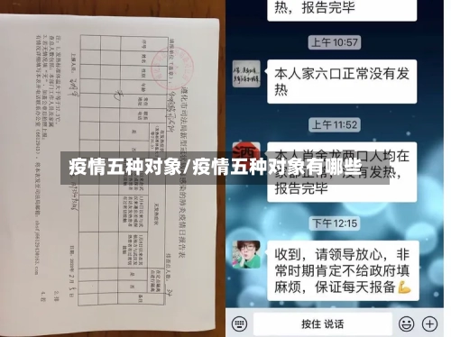 疫情五种对象/疫情五种对象有哪些